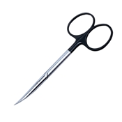 Stevens Tenotomy Super Cut Scissors Curved 4 1/2" (115mm) Sharp Tip Blades, Bottom Blade Serrated With Black Colored Rings For Identification 